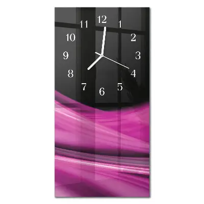 Horloge murale en verre rectangulaire Lignes abstraites