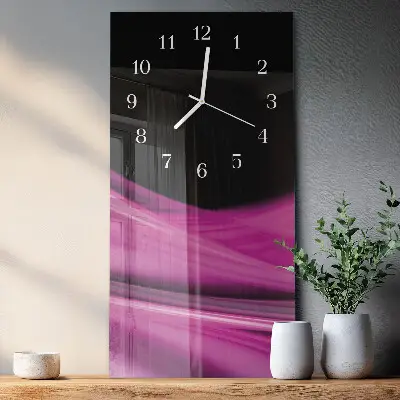 Horloge murale en verre rectangulaire Lignes abstraites