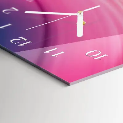 Horloge murale en verre rectangulaire Lignes abstraites