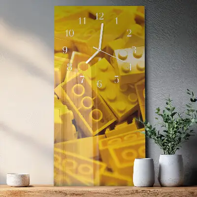 Horloge murale en verre rectangulaire Jeu de construction