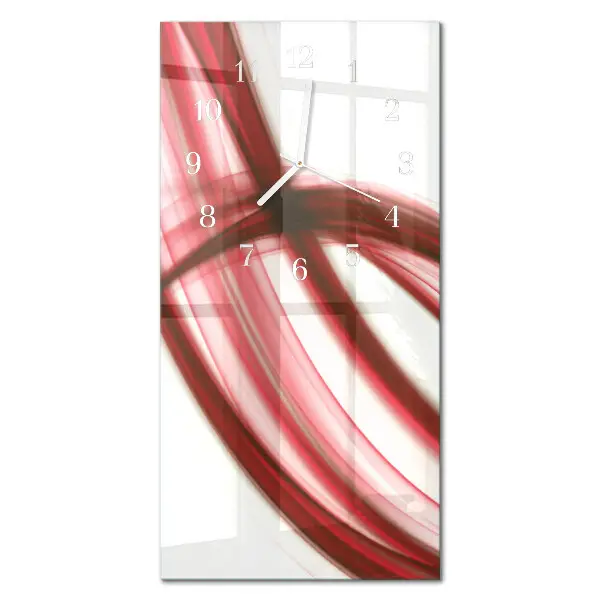 Horloge murale en verre rectangulaire Lignes abstraites
