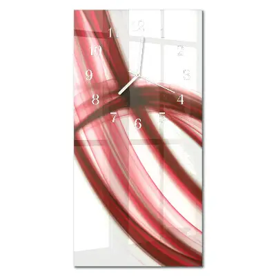 Horloge murale en verre rectangulaire Lignes abstraites