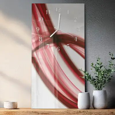 Horloge murale en verre rectangulaire Lignes abstraites