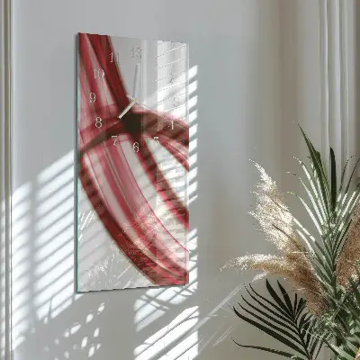 Horloge murale en verre rectangulaire Lignes abstraites