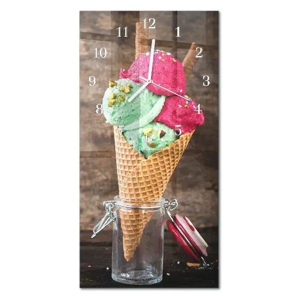 Horloge murale en verre rectangulaire Glace