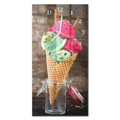Horloge murale en verre rectangulaire Glace
