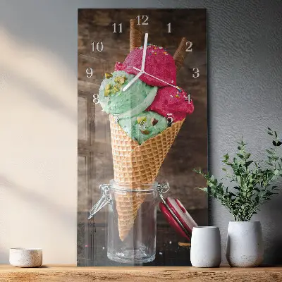 Horloge murale en verre rectangulaire Glace