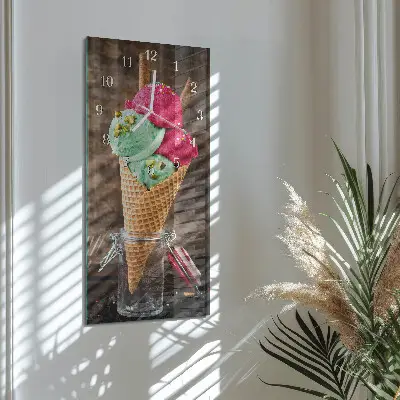Horloge murale en verre rectangulaire Glace