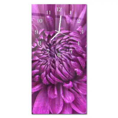 Horloge murale en verre rectangulaire Pivoine