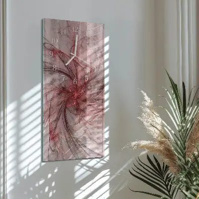 Horloge murale en verre rectangulaire Abstraction