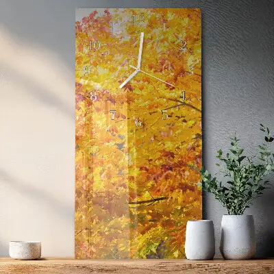 Horloge murale en verre rectangulaire Arbre