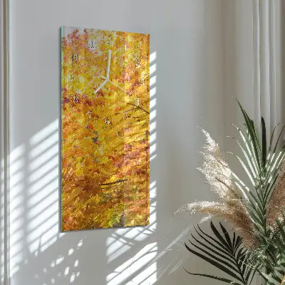 Horloge murale en verre rectangulaire Arbre