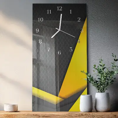 Horloge murale en verre rectangulaire Abstraction