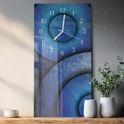 Horloge murale en verre rectangulaire L'art des roues