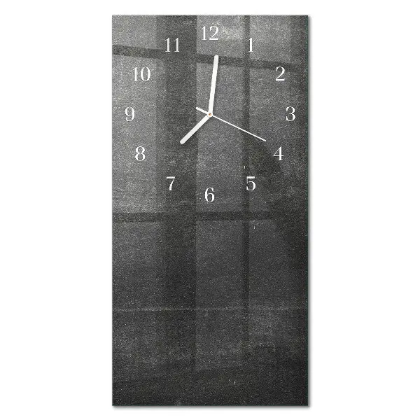 Horloge murale en verre rectangulaire Graphite