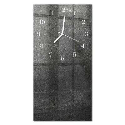 Horloge murale en verre rectangulaire Graphite