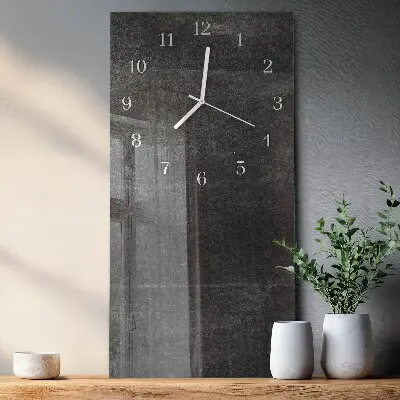Horloge murale en verre rectangulaire Graphite