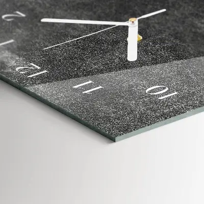 Horloge murale en verre rectangulaire Graphite