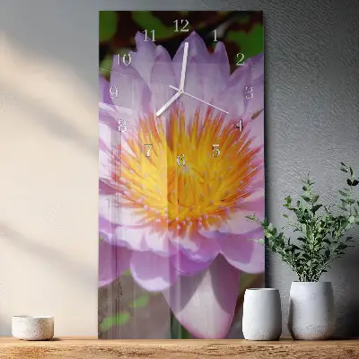 Horloge murale en verre rectangulaire Lis