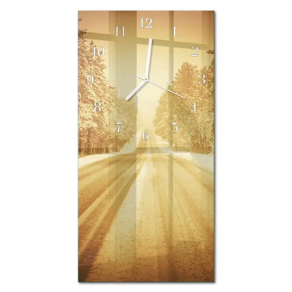 Horloge murale en verre rectangulaire Loin