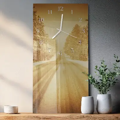 Horloge murale en verre rectangulaire Loin