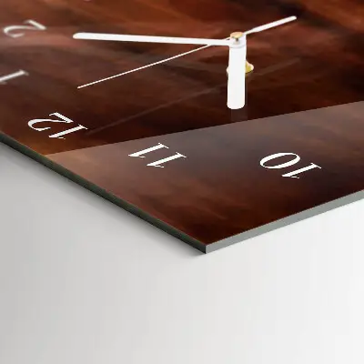 Horloge murale en verre rectangulaire Tasse
