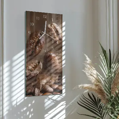 Horloge murale en verre rectangulaire Haricots