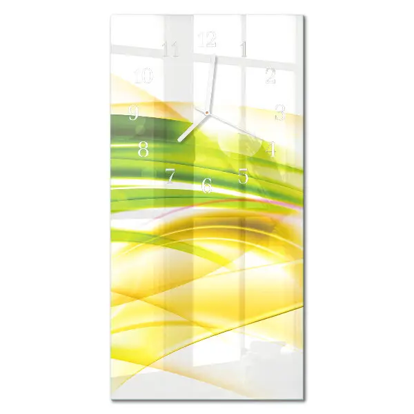 Horloge murale en verre rectangulaire Abstraction