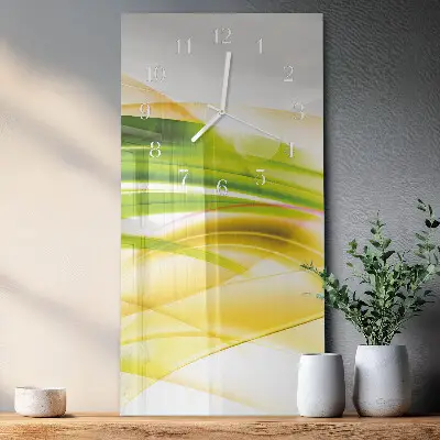 Horloge murale en verre rectangulaire Abstraction