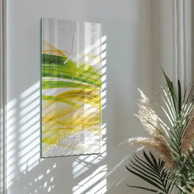 Horloge murale en verre rectangulaire Abstraction