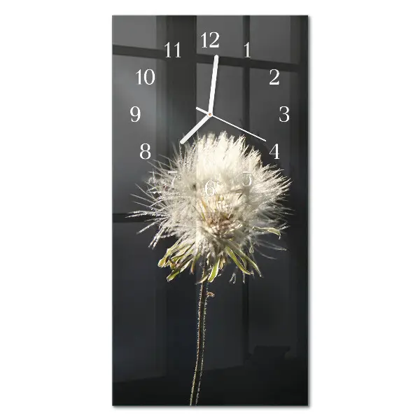 Horloge murale en verre rectangulaire Chardon-marie