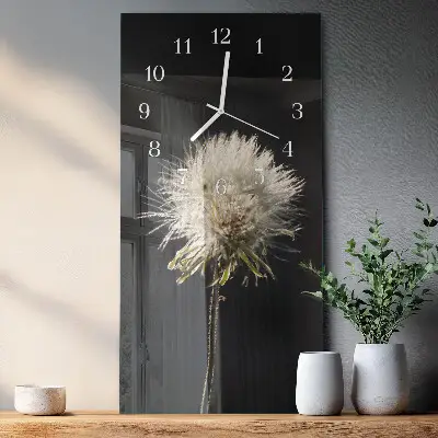 Horloge murale en verre rectangulaire Chardon-marie