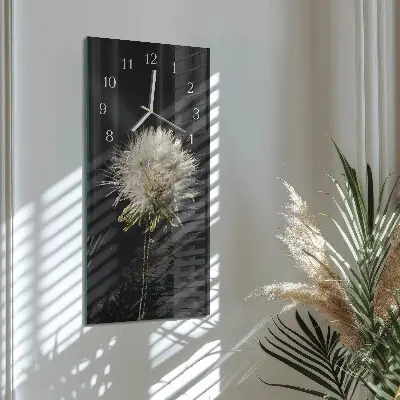 Horloge murale en verre rectangulaire Chardon-marie
