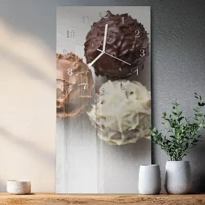 Horloge murale en verre rectangulaire Perles