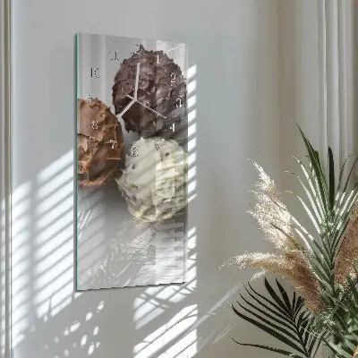 Horloge murale en verre rectangulaire Perles