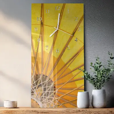 Horloge murale en verre rectangulaire Parapluie