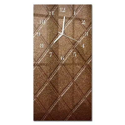 Horloge murale en verre rectangulaire Diamants