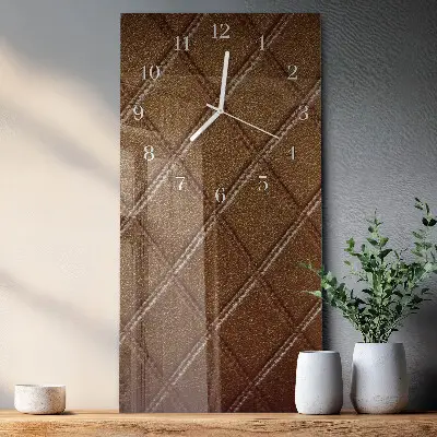 Horloge murale en verre rectangulaire Diamants
