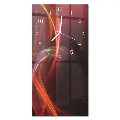 Horloge murale en verre rectangulaire Lignes abstraites