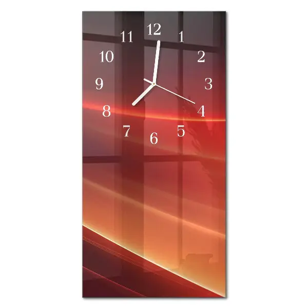 Horloge murale en verre rectangulaire Abstraction