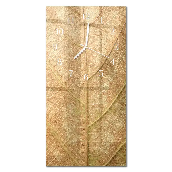 Horloge murale en verre rectangulaire Feuille
