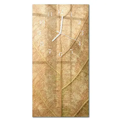 Horloge murale en verre rectangulaire Feuille