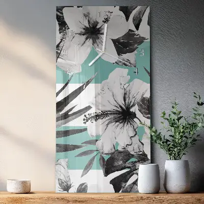 Horloge murale en verre rectangulaire Pari