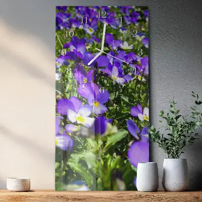 Horloge murale en verre rectangulaire Primevères