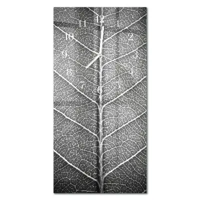 Horloge murale en verre rectangulaire Feuille