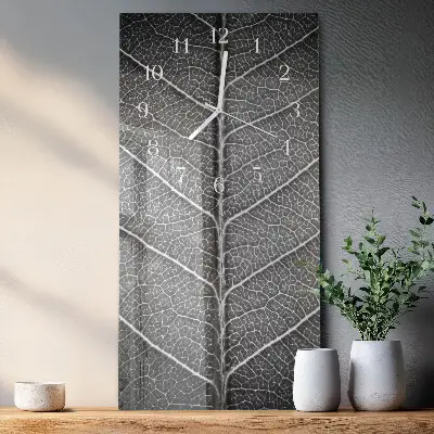Horloge murale en verre rectangulaire Feuille