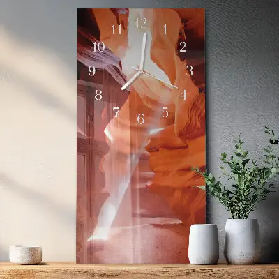 Horloge murale en verre rectangulaire Grotte