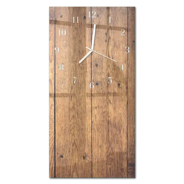 Horloge murale en verre rectangulaire Bois
