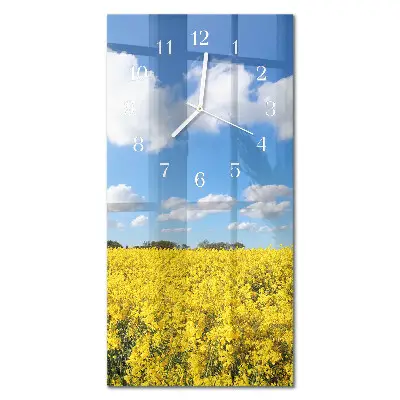 Horloge murale en verre rectangulaire Champ