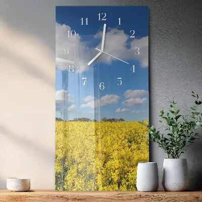 Horloge murale en verre rectangulaire Champ